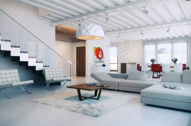 loft-interior-design-modern-furniture-white-floor-low-coffee-table